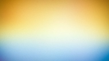 Parlak eğimli arkaplan, ılık sarıyı serin mavi tonlarla harmanlıyor, kumlu bir dokuya sahip. Modern tasarımlar, duvar kağıtları ve web geçmişleri için mükemmel.