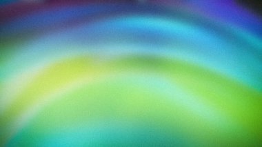 Yeşil, mavi ve mor tonların yumuşak geçişleri ile canlı soyut gradyan, kumlu bir doku, modern dijital tasarımlar ve arka planlar için mükemmel