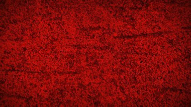 Yoğun kırmızı soyut doku, taneli desenli, cesur bir görsel etki sunuyor. Çarpıcı arka planlar, afişler ve modern tasarım projeleri için mükemmel.