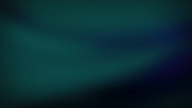 Koyu yeşil ve mavi tonlara sahip soyut bir gradyan, kumlu bir dokuyla harmanlanmış, karamsar arka planlar, duvar kağıtları ve modern dijital tasarımlar için mükemmel.