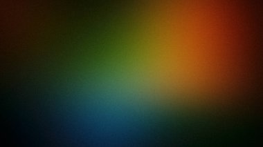 Koyu turuncu, yeşil ve mavi renklerin karışımı, parlak bir dokuya sahip, canlı ve soyut bir gradyan. 4K arka plan, duvar kağıtları ve yaratıcı projeler için ideal