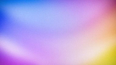 Mavi, mor, pembe ve sarı tonlarda pürüzsüz geçişleri olan, kumlu bir dokuya sahip, soyut ve yumuşak bir eğim. 4K arka plan, duvar kağıtları ve yaratıcı projeler için mükemmel.