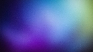 Mor, mavi, yeşil ve deniz mavilerinin uyumlu bir karışımı ile yumuşak bir eğim. Kumlu doku dijital arka planlar ve modern tasarımlar için cazibesini arttırır.