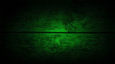 Koyu yeşil ve siyah bir gradyan, doğal ahşap desen üzerinde, kasvetli, kırsal bir zemin sunuyor afişler, tasarımlar veya atmosferik dekor projeleri için mükemmel.