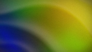 Mavi, yeşil ve sarı tonlarını içeren, ince kumlu bir dokuya sahip rahatlatıcı soyut bir gradyan. 4K arkaplan ve dijital tasarım projeleri için mükemmel