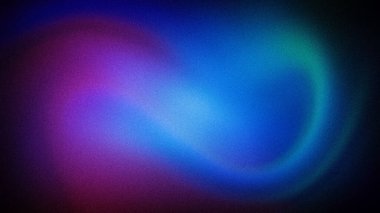 Koyu mavi, mor ve yeşil desenli koyu bir dokuya sahip parlak ve soyut bir gradyan. Gösterişli arka planlar, modern duvar kağıtları ve yaratıcı afişler için ideal.