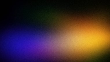 Soyut bir 4K gradyan harmanlama koyu yeşil, mavi, mor ve turuncu renkler, kumlu bir doku ile geliştirilmiş, arka planlar, duvar kağıtları ve yaratıcı tasarımlar için mükemmel.