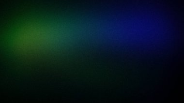 Koyu yeşil ve mavi renkler arasında zengin geçişler içeren derin bir soyut 4K gradyan, arka plan, duvar kağıtları ve modern tasarımlar için ideal kumlu bir doku ile