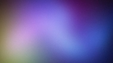 Yumuşak mor, mavi ve yeşil renkleri ince kum dokusuyla birleştiren pürüzsüz soyut bir gradyan. 4K arkaplan, duvar kağıtları ve modern tasarım projeleri için ideal