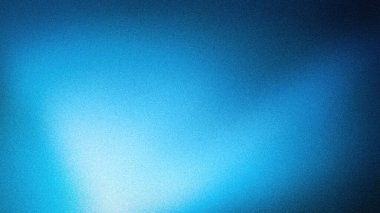 Açık mavi ve koyu mavi renklerin, yumuşak kumlu dokuya sahip, 4K arkaplan ve duvar kağıtları için ideal bir geçişi içeren sakin ve soyut bir gradyan.