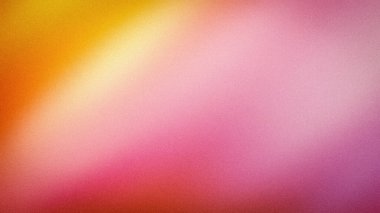 Sıcak ve ışıl ışıl 4K soyut bir gradyan. Pembe, turuncu ve sarı renklerin karışımı ince taneli bir dokuya sahip. Modern duvar kağıtları, afişler ve grafik tasarım projeleri için mükemmel.