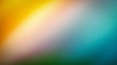 Sarı, turuncu, yeşil, deniz mavisi ve beyaz tonlarını harmanlayan, duvar kağıtları, afişler ve yaratıcı projeler için mükemmel bir 4K soyut gradyan.