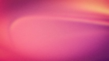 Pembe, mor ve turuncu renklerin pürüzsüz eğimlerine sahip taneli bir yapısı olan soyut 4K arka plan. Duvar kağıtları, afişler ve yaratıcı arkaplanlar için ideal