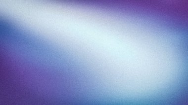 Soyut gradyan 4K arkaplan karışımı mavi, mor ve beyaz tonlarında kumlu bir doku. Modern tasarımlar, pankartlar ve duvar kağıtları için ideal