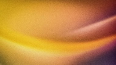 Sarı, altın, şeftali ve yumuşak morun sıcak tonlarını harmanlayan soyut taneli 4K arka plan. Duvar kağıtları, afişler, şablonlar ve yaratıcı tasarımlar için ideal