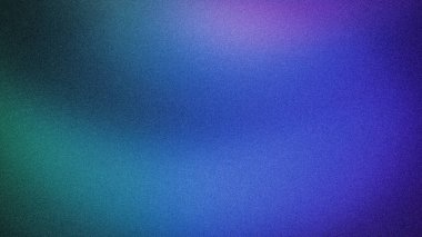 Mavi, yeşil ve mor renklerin yumuşak bir bulanıklığa sahip pürüzsüz bir karışımı içeren soyut tanecikli 4K arka plan. Duvar kağıtları, afişler ve şablonlar için mükemmel