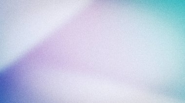 Yumuşak mavi, mor ve beyaz renklere sahip soyut bir gradyan, hassas bir kumlu doku ile geliştirilmiş, modern arka planlar ve duvar kağıtları için ideal.