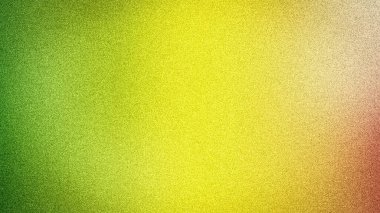 Canlı bir 4K soyut gradyan arka plan, canlı kumlu bir dokuya sahip, yemyeşil renkten parlak sarı ve ince kırmızı renge dönüşüyor.