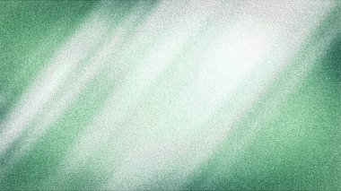 Çağdaş tasarımlar için ideal, yumuşak beyaz aksanlı, dingin yeşil renkleri ve ince taneli dokusu olan 4K soyut gradyan arkaplan büyüleyici
