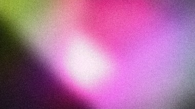 Yeşil, pembe, mor ve beyaz renklerden oluşan dinamik bir karışım ile canlı bir 4K arkaplan, çarpıcı bir kumlu dokuya sahip modern tasarımlar için mükemmel.