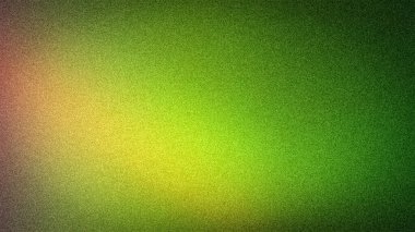 Zenginliğin yeşil, sıcacık sarıların pürüzsüz geçişleriyle 4K 'lık soyut bir eğim ve kumlu bir dokuya sahip kırmızı ipuçları