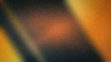 Sarı, turuncu ve koyu kahverengilerin yumuşak geçişleriyle soyut bulanık bir gradyan, modern arkaplan ve afişler için kumlu bir dokuya sahip.