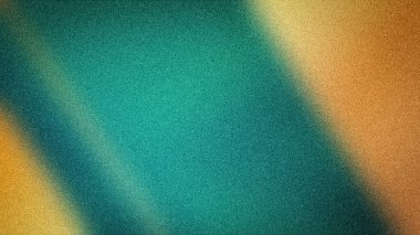 Sarı, turuncu ve derin deniz mavisi yumuşak geçiş ile soyut bulanık gradyan, modern arkaplan ve afişler için tahıllı bir doku içerir