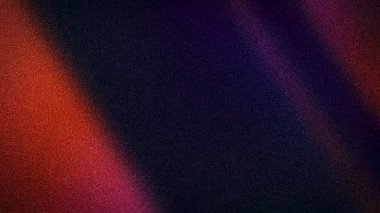Kırmızı, mor ve derin mavilerin yumuşak geçişleri ile soyut bulanık gradyan, modern arkaplan ve afişler için kumlu bir dokuya sahip