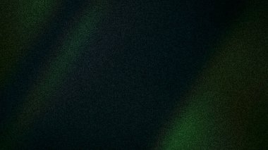 Koyu mavi, siyah ve yeşilliklerin yumuşak geçişleriyle soyut bulanık bir gradyan, modern arkaplan ve afişler için kumlu bir dokuya sahip.