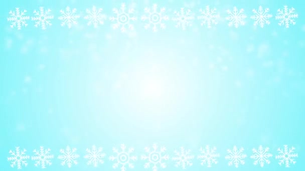 Animated Video Frozen Snowflake Frame Animation — Stock Video