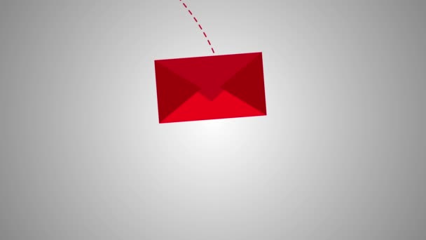 Geanimeerd Nieuwe Mail Video Voor Mail Bericht Geanimeerd — Stockvideo