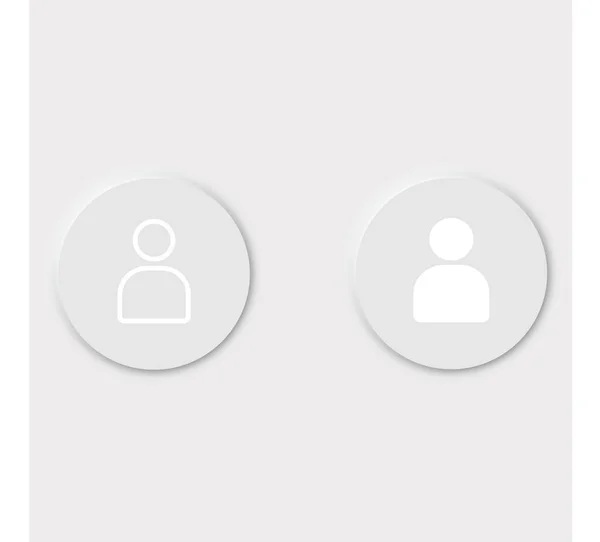 Profil Kullanıcı Simgesi Düğmeleri — Stok Vektör