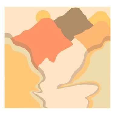  Dağlar arasındaki gölün tasviri