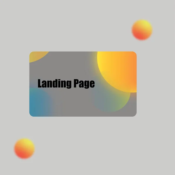 Glassmorphic Landing Page Background — Stock Vector