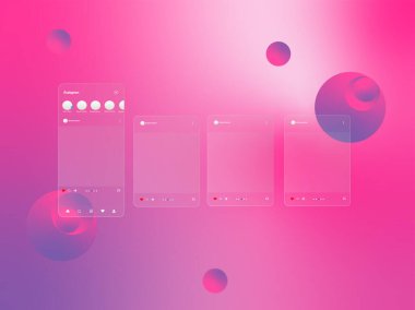 Sosyal medya atlıkarınca şablonu