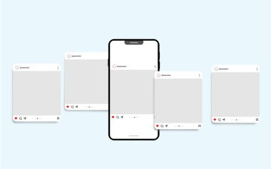 Sosyal medya atlıkarınca şablonu