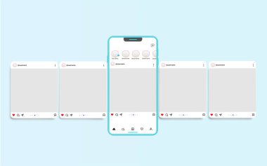 Sosyal medya atlıkarınca şablonu