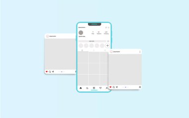 Sosyal medya atlıkarınca şablonu