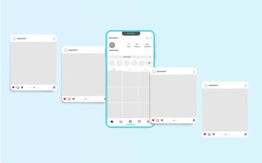 Sosyal medya atlıkarınca şablonu
