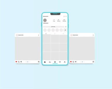 Sosyal medya atlıkarınca şablonu