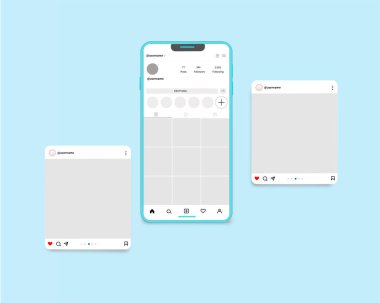Sosyal medya atlıkarınca şablonu