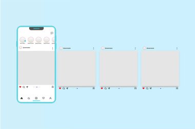 Sosyal medya atlıkarınca şablonu