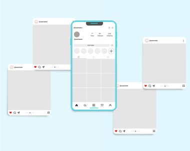 Sosyal medya atlıkarınca şablonu