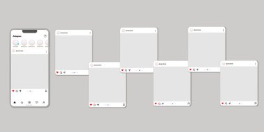 Sosyal medya atlıkarınca şablonu