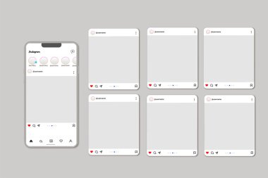 Sosyal medya atlıkarınca şablonu