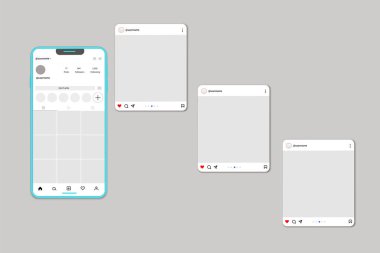 Sosyal medya atlıkarınca şablonu