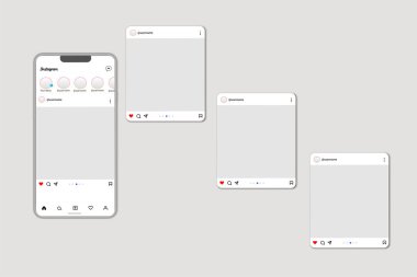 Sosyal medya atlıkarınca şablonu