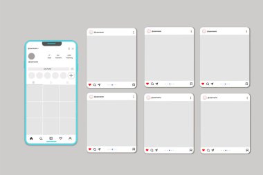 Sosyal medya atlıkarınca şablonu