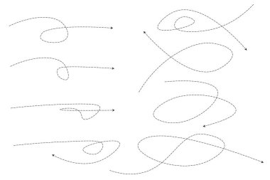  Kırpılmış çizgi okları kümesi