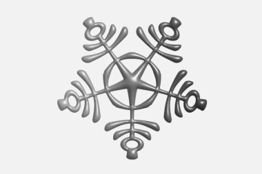 3D renkli kar taneleri